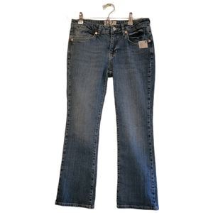 Blue Free People Women's Crop Flare Jeans